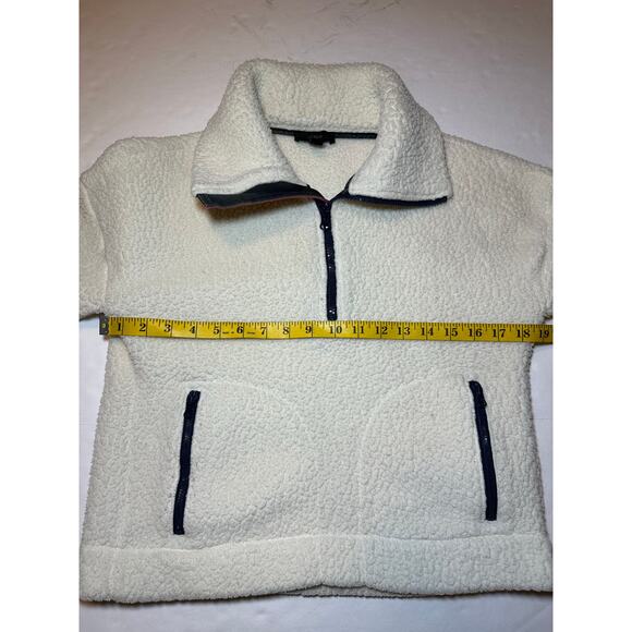 J Crew Women's Sherpa Fleece Half-Zip Pullover Jacket Size XXS Teddy Ivory - Picture 5 of 7